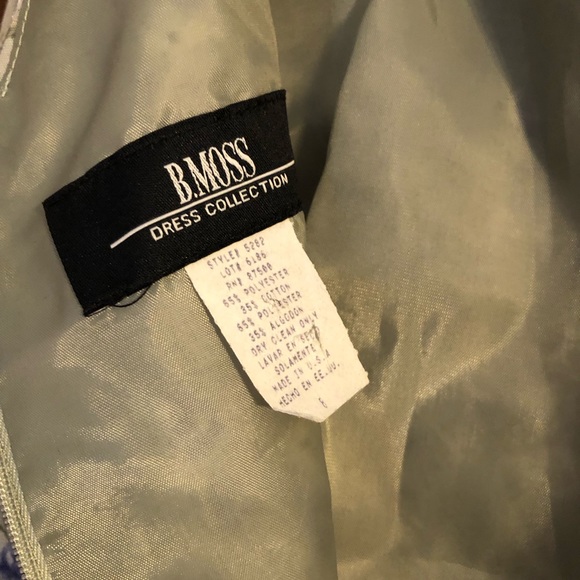 Vintage Sage Green and Purple Floral Dress - Picture 7 of 8